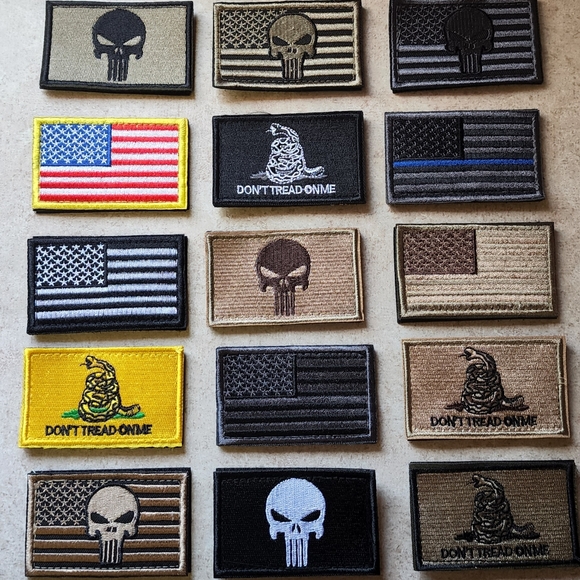 Tactical military patches set of 16 velcro backed - Picture 4 of 8